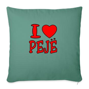 Peja, Kosova, Prizreni, Prishtina, Shiptar - Sofa pillowcase 17,3'' x 17,3'' (45 x 45 cm) - cypress green - Front