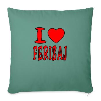 Ferizaj, Kosova, Prishtina, Prizreni, Shiptar - Sofa pillowcase 17,3'' x 17,3'' (45 x 45 cm) - cypress green - Front
