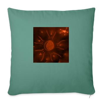ORANGE STARRY MOON - Sofa pillowcase 17,3'' x 17,3'' (45 x 45 cm) - cypress green - Front