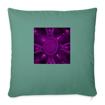 SUNNY PURPLE MANDALA - Sofa pillowcase 17,3'' x 17,3'' (45 x 45 cm) - cypress green - Front