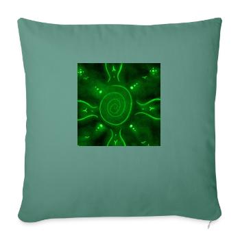 SUNNY GREEN MANDALA - Sofa pillowcase 17,3'' x 17,3'' (45 x 45 cm) - cypress green - Front