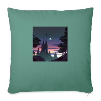 Enchanted nature - Sofa pillowcase 17,3'' x 17,3'' (45 x 45 cm) - cypress green - Front
