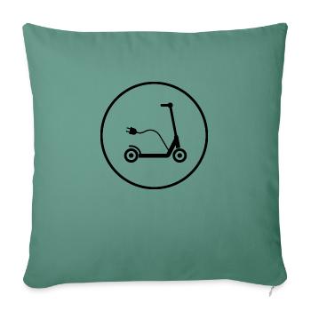 E-Scooter E-Roller Scooter - Housse de coussin décorative 45 x 45 cm - vert sapin - Devant