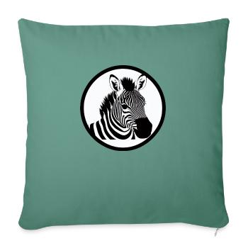 Fun Zebra Cartoon lustig Natur Tier Safari 5 - Sofakissenbezug 45 x 45 cm - Tanngrün - Vorne