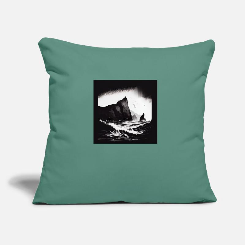 rough sea with cliffs Sofa pillowcase 17,3'' x 17,3'' (45 x 45 cm)