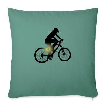 Marathon Triathlon Running Jogging Biking Cycling - Sofa pillowcase 17,3'' x 17,3'' (45 x 45 cm) - cypress green - Front