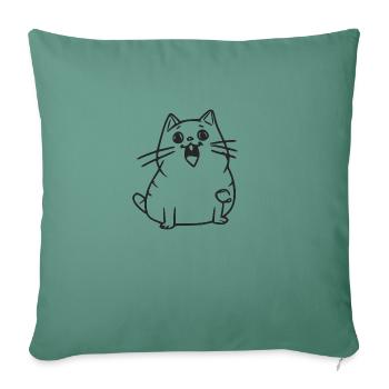 Doulo the happy cat - Sofa pillowcase 17,3'' x 17,3'' (45 x 45 cm) - cypress green - Front