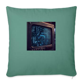 Code on a PC Screen - Sofa pillowcase 17,3'' x 17,3'' (45 x 45 cm) - cypress green - Front