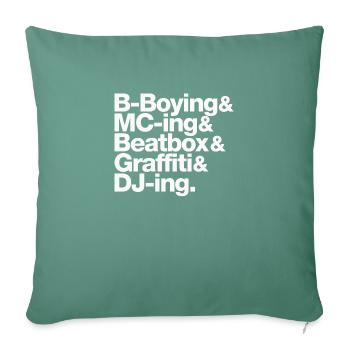 Hip Hop Cinq Éléments - Housse de coussin décorative 45 x 45 cm - vert sapin - Devant
