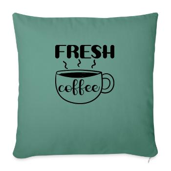 Fresh Coffee - Sofa pillowcase 17,3'' x 17,3'' (45 x 45 cm) - cypress green - Front