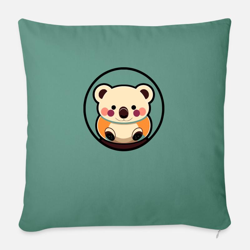 koala mignon - Housse de coussin décorative 45 x 45 cm - vert sapin