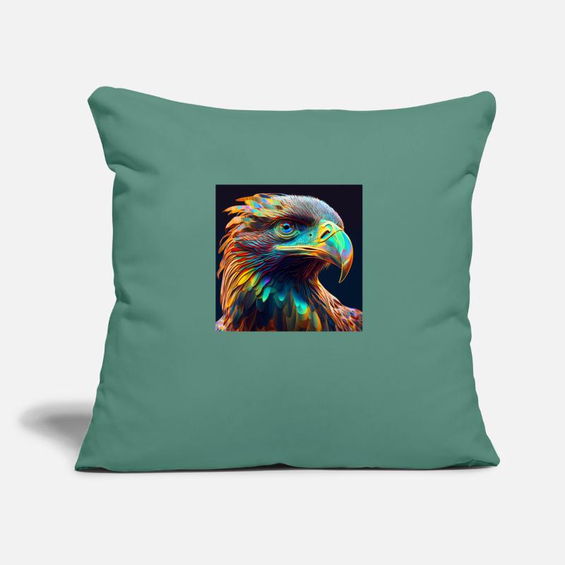 Farbiger Adler, einzigartiges Design, Sofakissenbezug 45 x 45 cm