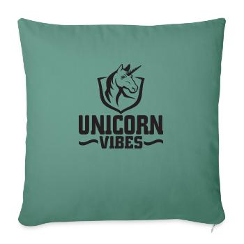 Unicorn Vibes - Sofa pillowcase 17,3'' x 17,3'' (45 x 45 cm) - cypress green - Front