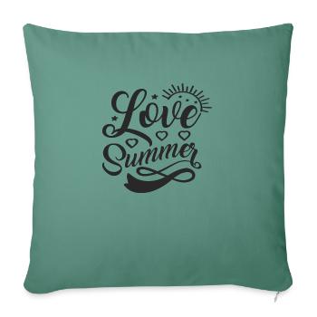 J’adore l’été - Housse de coussin décorative 45 x 45 cm - vert sapin - Devant