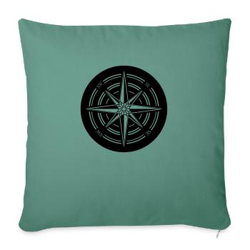 compass - Sofa pillowcase 17,3'' x 17,3'' (45 x 45 cm) - cypress green - Front