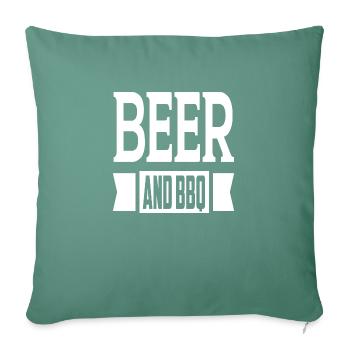 Beer And BBQ - Sofa pillowcase 17,3'' x 17,3'' (45 x 45 cm) - cypress green - Front