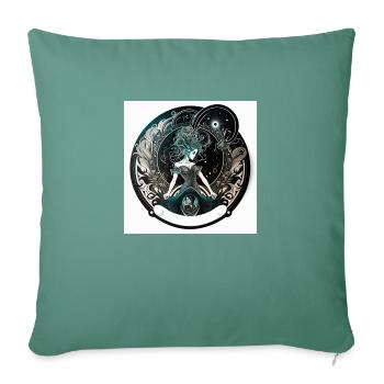 femme cabaret - Housse de coussin décorative 45 x 45 cm - vert sapin - Devant