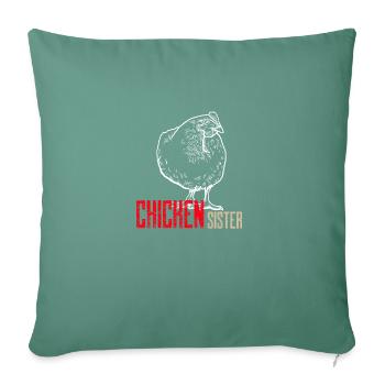 Chicken Sister Design - Sofa pillowcase 17,3'' x 17,3'' (45 x 45 cm) - cypress green - Front