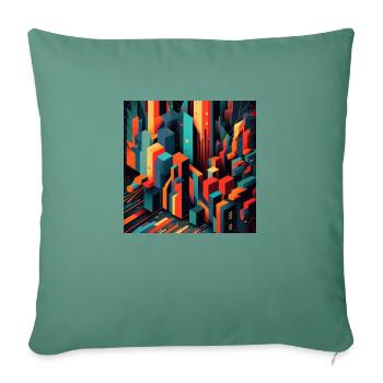 Abstract outskirts - Sofa pillowcase 17,3'' x 17,3'' (45 x 45 cm) - cypress green - Front