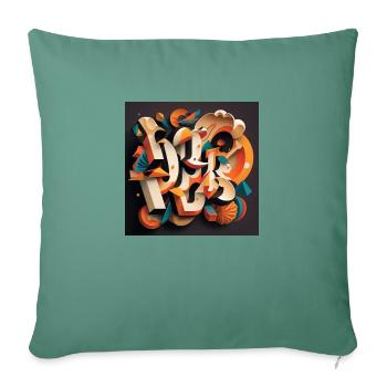 Graffiti - Sofa pillowcase 17,3'' x 17,3'' (45 x 45 cm) - cypress green - Front