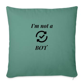 bot of internet - Sofa pillowcase 17,3'' x 17,3'' (45 x 45 cm) - cypress green - Front