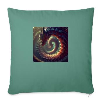 The Infinity Dragon - Sofa pillowcase 17,3'' x 17,3'' (45 x 45 cm) - cypress green - Front