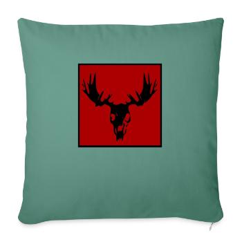 Moose sake - Sofa pillowcase 17,3'' x 17,3'' (45 x 45 cm) - cypress green - Front