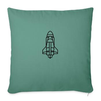 Spaceship - Sofa pillowcase 17,3'' x 17,3'' (45 x 45 cm) - cypress green - Front