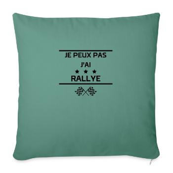 je peux pas j'ai rallye - Housse de coussin décorative 45 x 45 cm - vert sapin - Devant