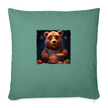 Hungry Bear - Sofa pillowcase 17,3'' x 17,3'' (45 x 45 cm) - cypress green - Front