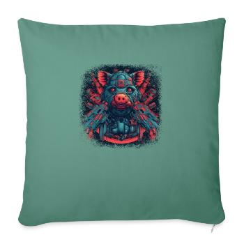 Animal Lovers Pork Guinea Pigs Joke Gift - Sofa pillowcase 17,3'' x 17,3'' (45 x 45 cm) - cypress green - Front