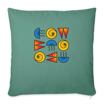 pattern moda 100623 3 - Sofa pillowcase 17,3'' x 17,3'' (45 x 45 cm) - cypress green - Front