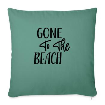 Allé à la plage - Housse de coussin décorative 45 x 45 cm - vert sapin - Devant