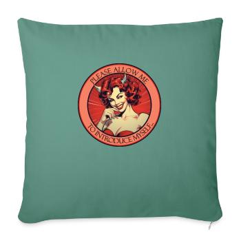Permettez-moi 4 - Housse de coussin décorative 45 x 45 cm - vert sapin - Devant