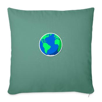 Planet Earth - Sofa pillowcase 17,3'' x 17,3'' (45 x 45 cm) - cypress green - Front