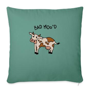 Bad Mood Cow - Sofa pillowcase 17,3'' x 17,3'' (45 x 45 cm) - cypress green - Front