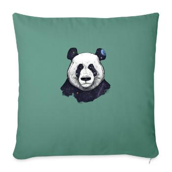 Weltraum-Panda - Sofakissenbezug 45 x 45 cm - Tanngrün - Vorne