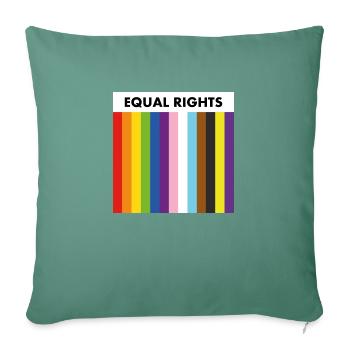 Equal rights inclusive pride flag - Sofa pillowcase 17,3'' x 17,3'' (45 x 45 cm) - cypress green - Front