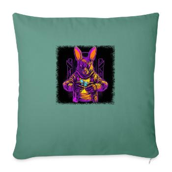 present idea humor christmas carols - Sofa pillowcase 17,3'' x 17,3'' (45 x 45 cm) - cypress green - Front