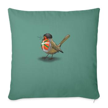 Basque robin - Sofa pillowcase 17,3'' x 17,3'' (45 x 45 cm) - cypress green - Front