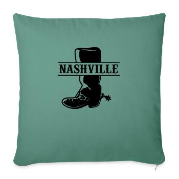 Cowboy Boot Nashville - Sofakissenbezug 45 x 45 cm - Tanngrün - Vorne
