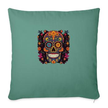Fiesta Skeleton - Sofa pillowcase 17,3'' x 17,3'' (45 x 45 cm) - cypress green - Front