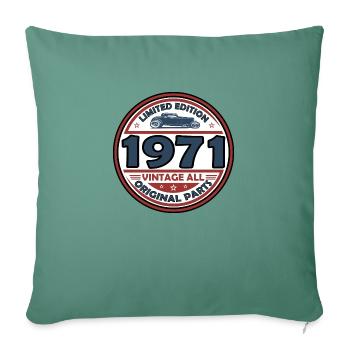 Vintage 1971 - Sofa pillowcase 17,3'' x 17,3'' (45 x 45 cm) - cypress green - Front