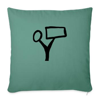Tree text - Sofa pillowcase 17,3'' x 17,3'' (45 x 45 cm) - cypress green - Front