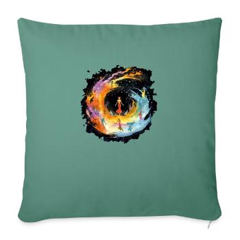 Lilac in Fairy Land - Sofa pillowcase 17,3'' x 17,3'' (45 x 45 cm) - cypress green - Front