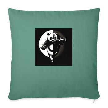 Kung Fu Ying Yang Panda - Sofa pillowcase 17,3'' x 17,3'' (45 x 45 cm) - cypress green - Front
