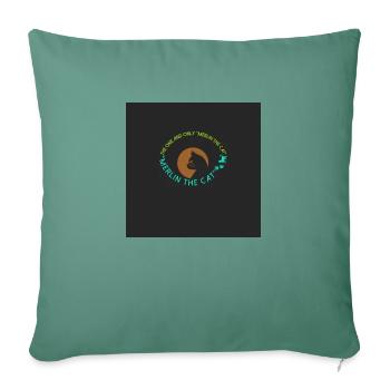 Merlin-the-Cat meows Hello - Sofa pillowcase 17,3'' x 17,3'' (45 x 45 cm) - cypress green - Front