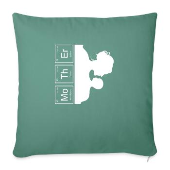 Mother Periodic Table - Housse de coussin décorative 45 x 45 cm - vert sapin - Devant