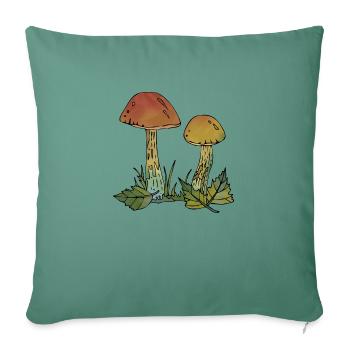 Mycètes - Housse de coussin décorative 45 x 45 cm - vert sapin - Devant
