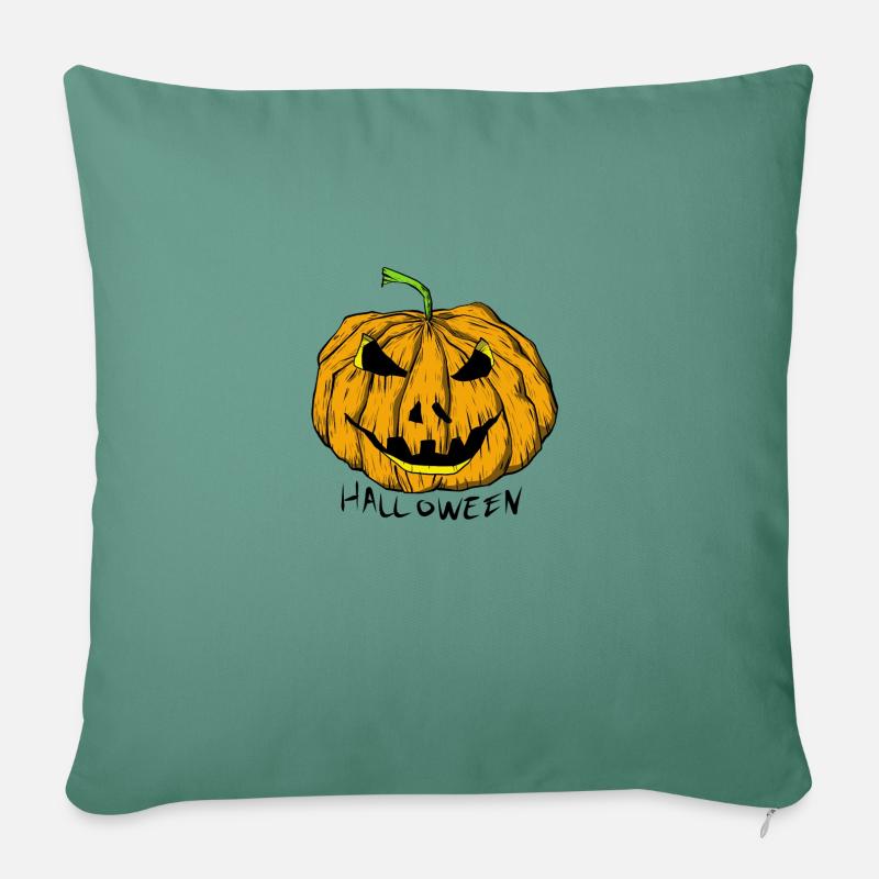 halloween - Housse de coussin décorative 45 x 45 cm - vert sapin